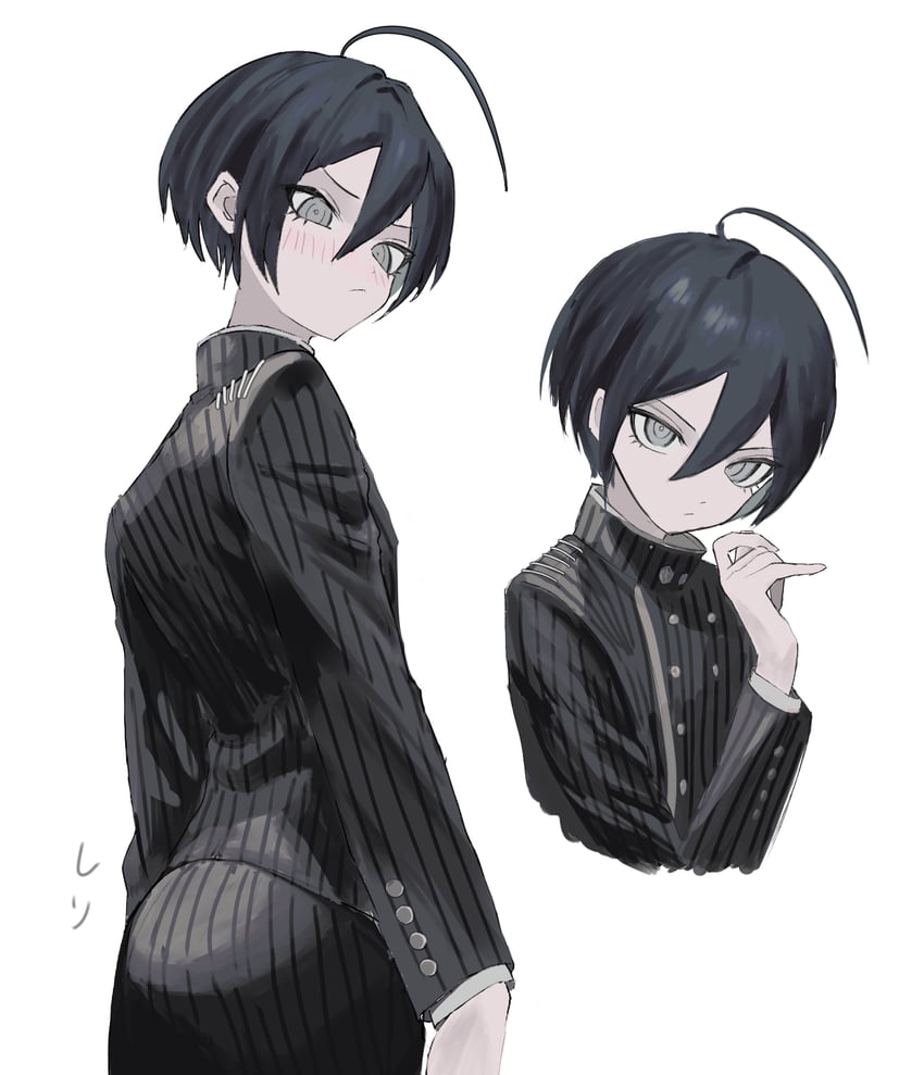 saihara shuichi (danganronpa and 1 more) drawn by sukizukiko