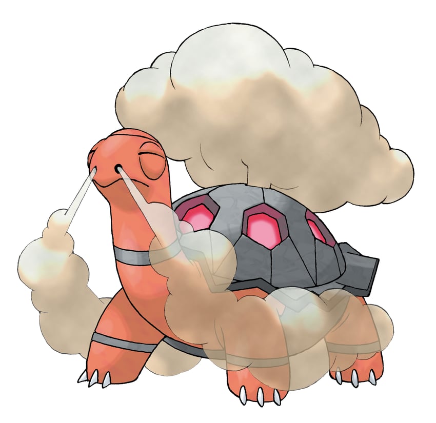 torkoal (pokemon and 1 more) drawn by sugimori_ken