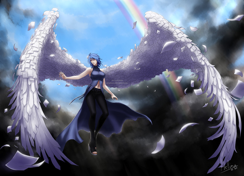 konan (naruto and 1 more) drawn by eeriefaery