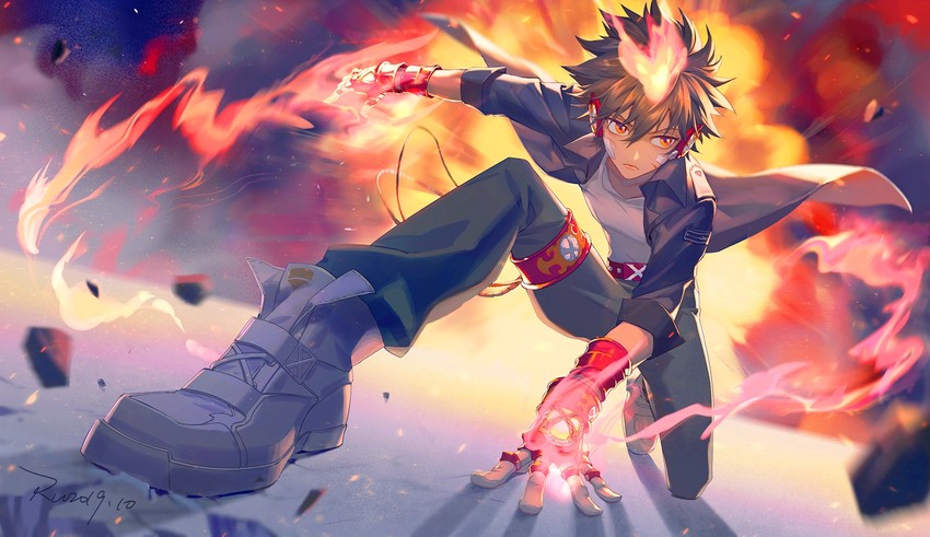 sawada tsunayoshi (katekyo hitman reborn!) drawn by ru_(famia)
