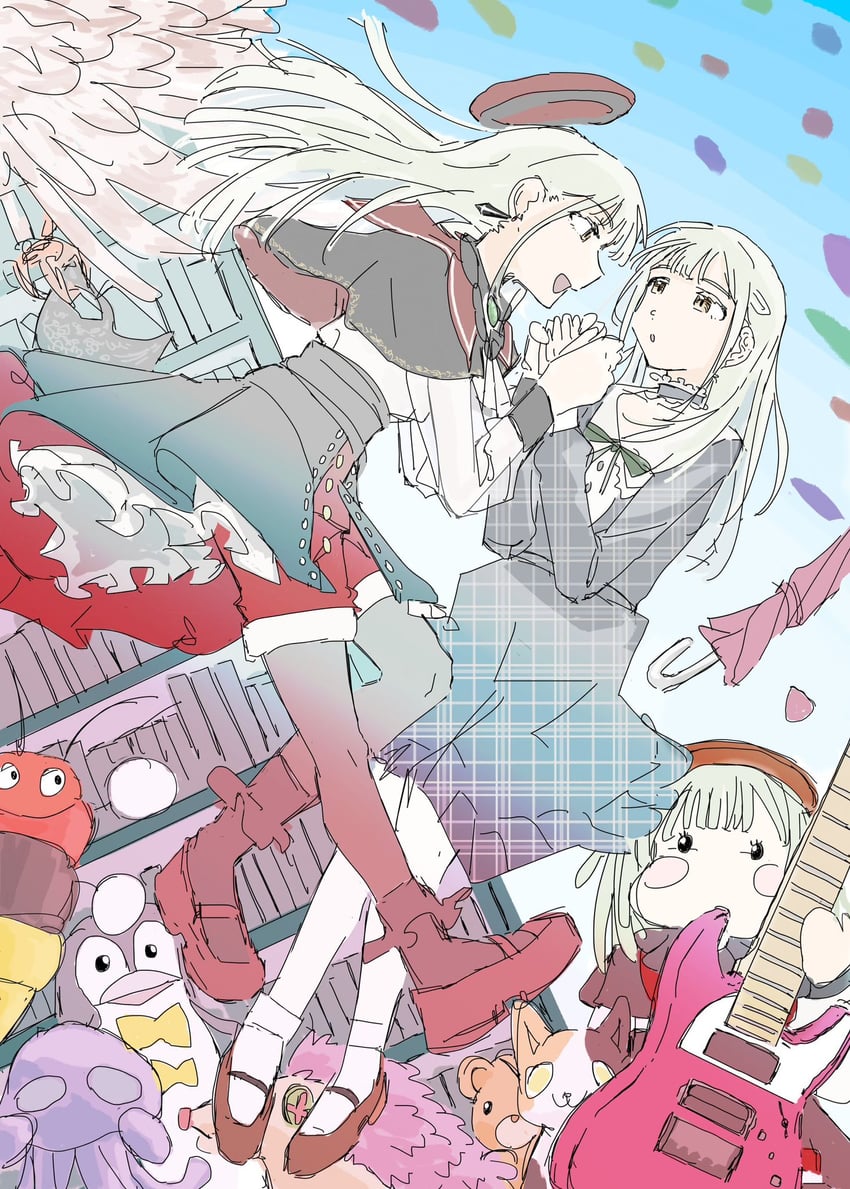 wakaba mutsumi and mortis (bang dream! and 1 more) drawn by odore_(suzukisakana001)
