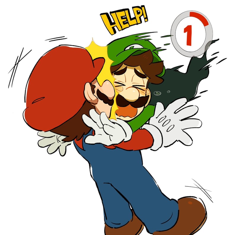 mario and luigi (mario and 1 more) drawn by mimimi_(mimimim9999)