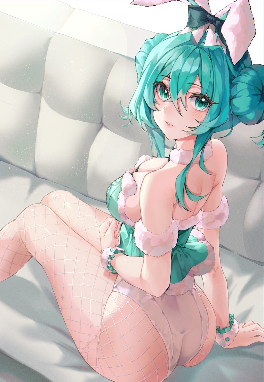 hatsune miku and bicute bunnies miku (vocaloid) drawn by fage
