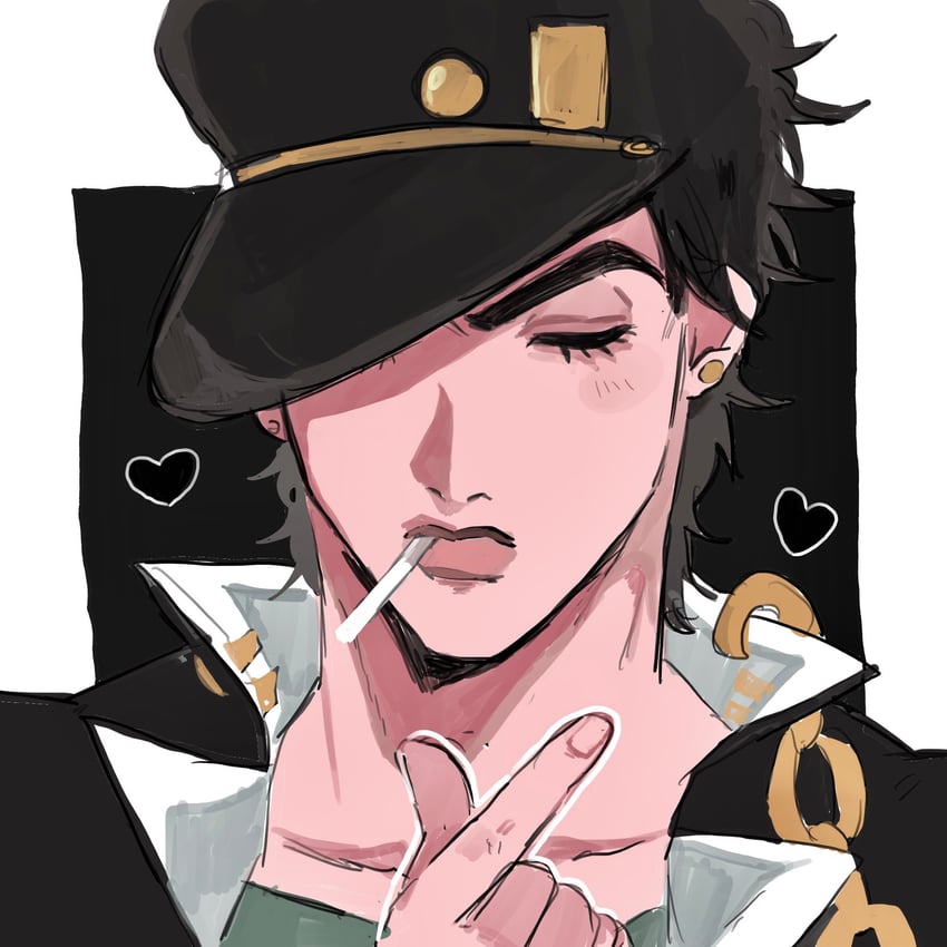 kujo jotaro (jojo no kimyou na bouken and 1 more) drawn by matubaru_chan
