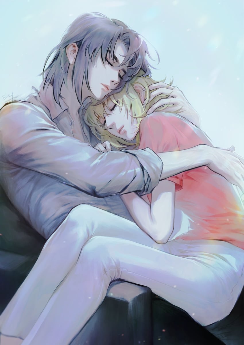 cagalli yula athha and athrun zala (gundam and 3 more) drawn by inhouhou