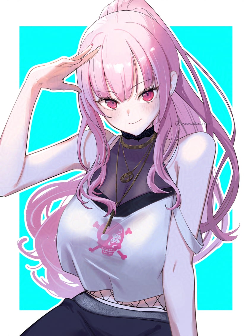 mori calliope (hololive and 1 more) drawn by sashimi_(xoxosashimixoxo)