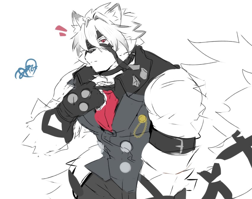 von lycaon (zenless zone zero) drawn by mikiya_(mine_miki0840)