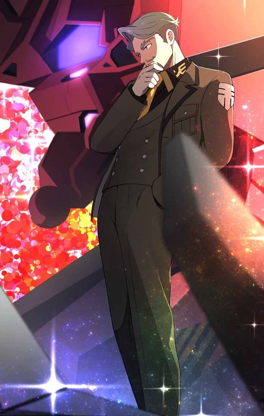 challia bull and red gundam (gundam and 1 more) drawn by choco_(chocovix112)