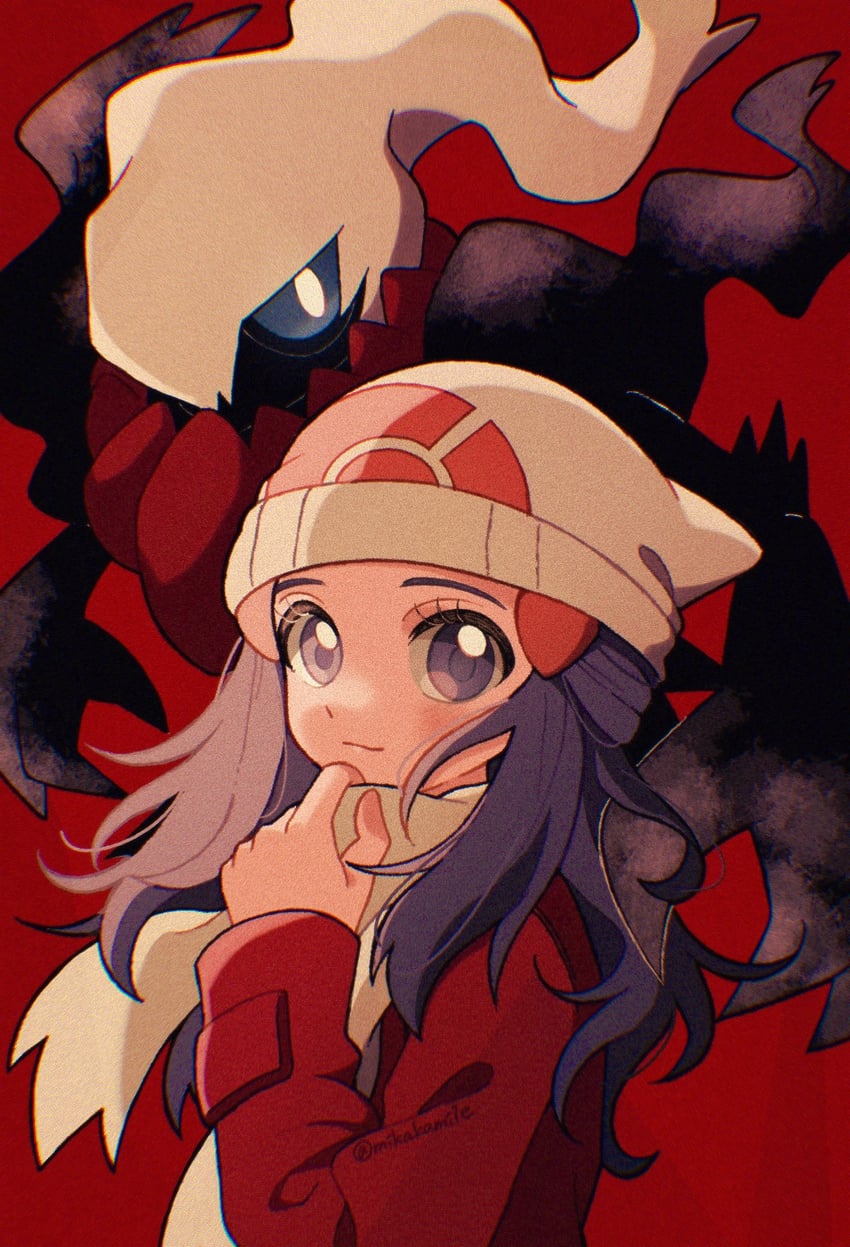 dawn and darkrai (pokemon and 2 more) drawn by mikakami1e