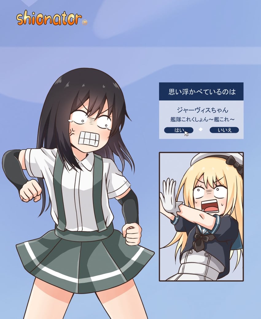 asashio and jervis (kantai collection and 1 more) drawn by comiching