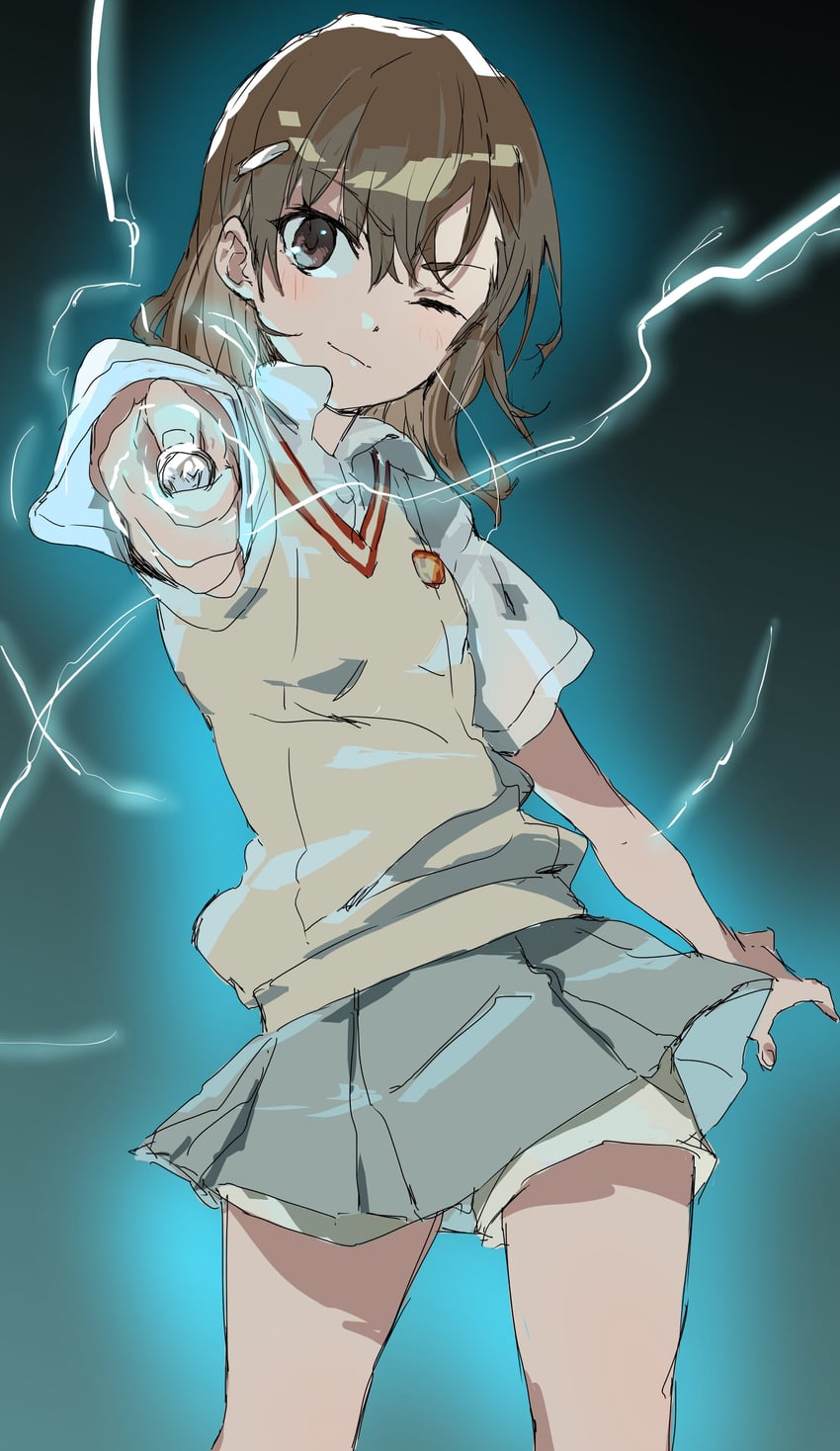 misaka mikoto (toaru majutsu no index and 1 more) drawn by k_einosuke