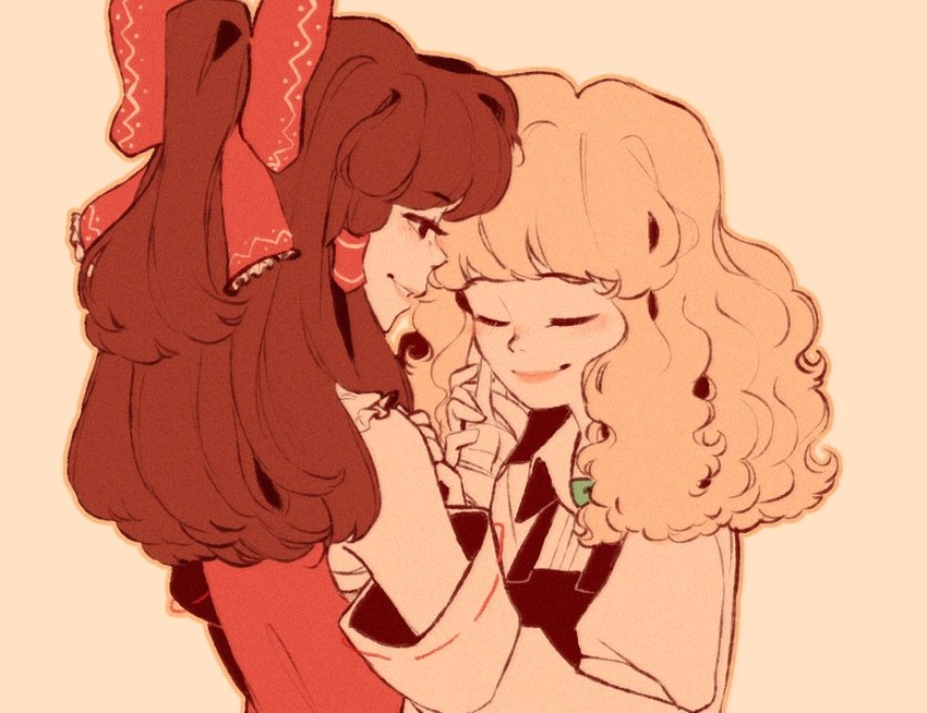 hakurei reimu and kirisame marisa (touhou) drawn by pixie_(milkywaypixies)