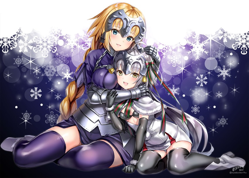 jeanne d'arc and jeanne d'arc alter santa lily (fate and 2 more) drawn by ayakawa_riku