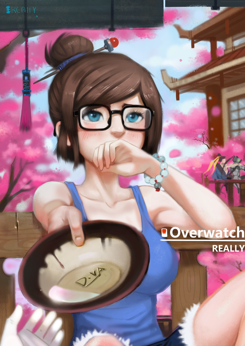 mei, genji, and hanzo (overwatch and 1 more) drawn by miao_really