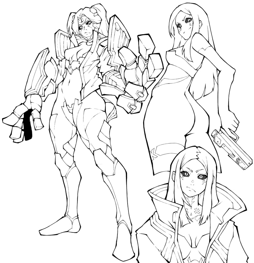 rebecca and adam smasher (cyberpunk and 1 more) drawn by kekel