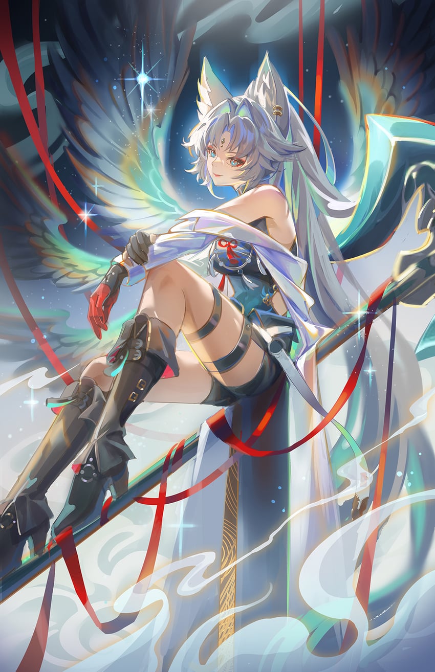 feixiao (honkai and 1 more) drawn by jessica_wijaya