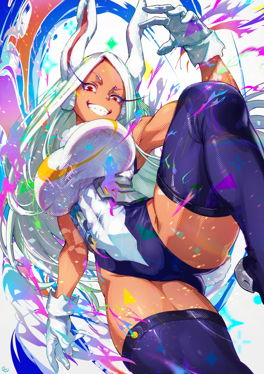 mirko (boku no hero academia) drawn by momoyama_tits