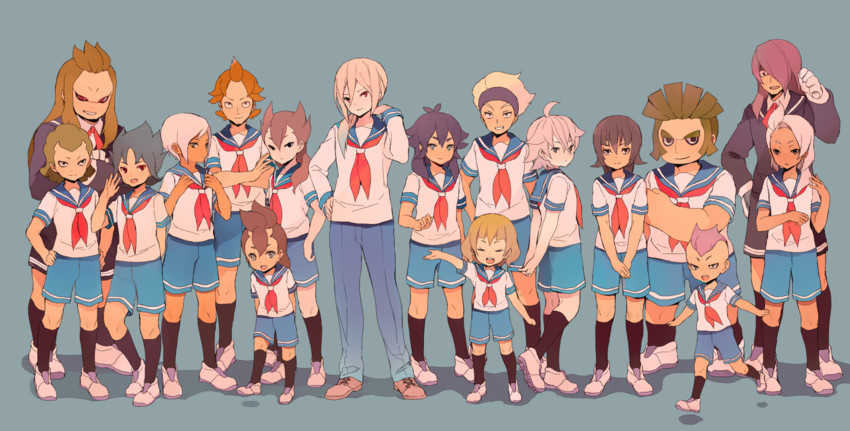 afuro terumi, kishibe taiga, izumi kanaaki, tobisawa mana, taki sousuke, and 12 more (inazuma eleven and 1 more) drawn by tokio_neo
