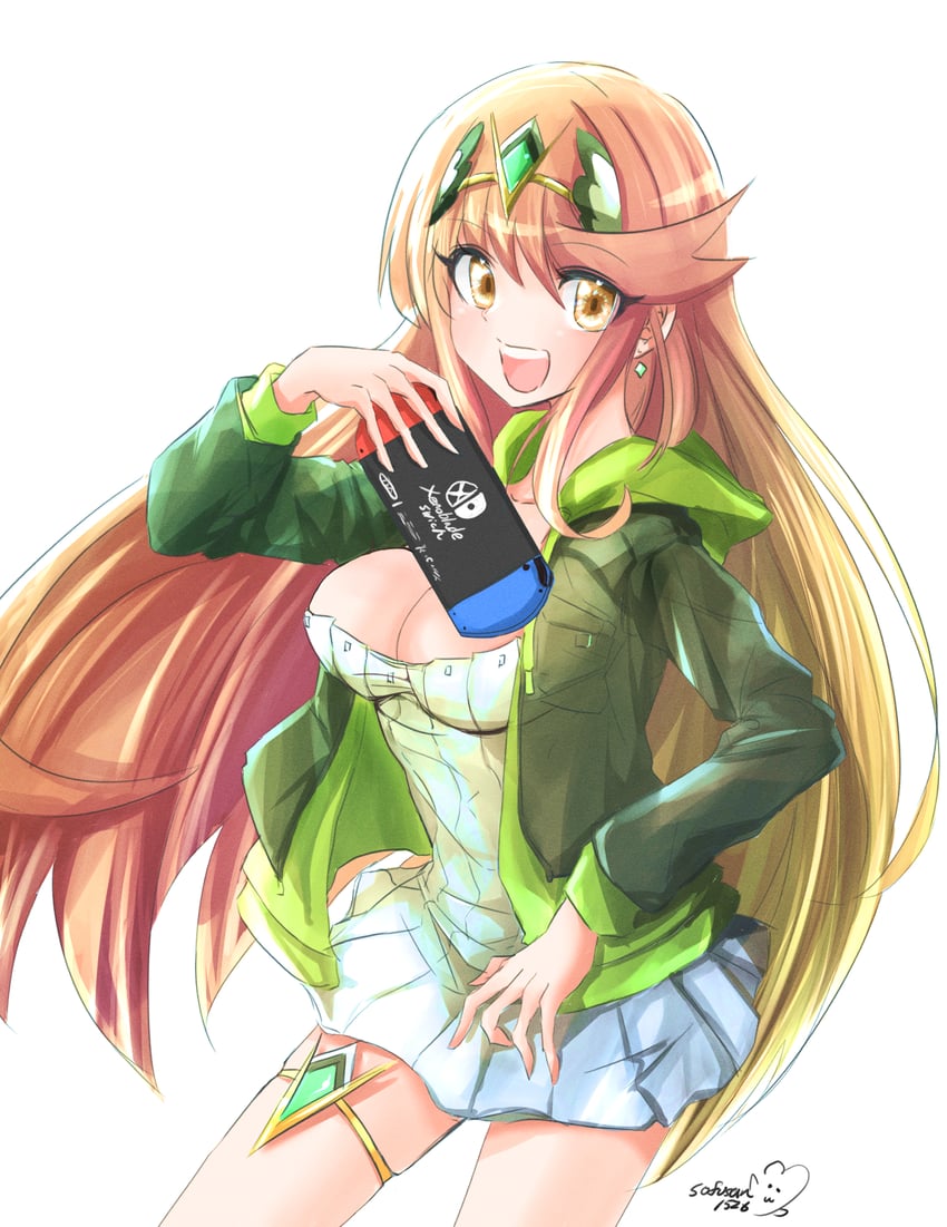 mythra (xenoblade chronicles and 1 more) drawn by sofusan1526