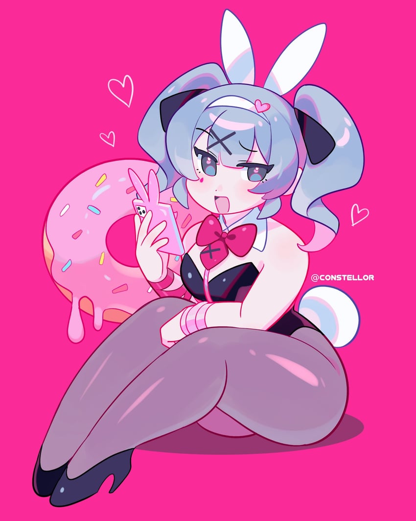 hatsune miku (vocaloid and 1 more) drawn by constellor
