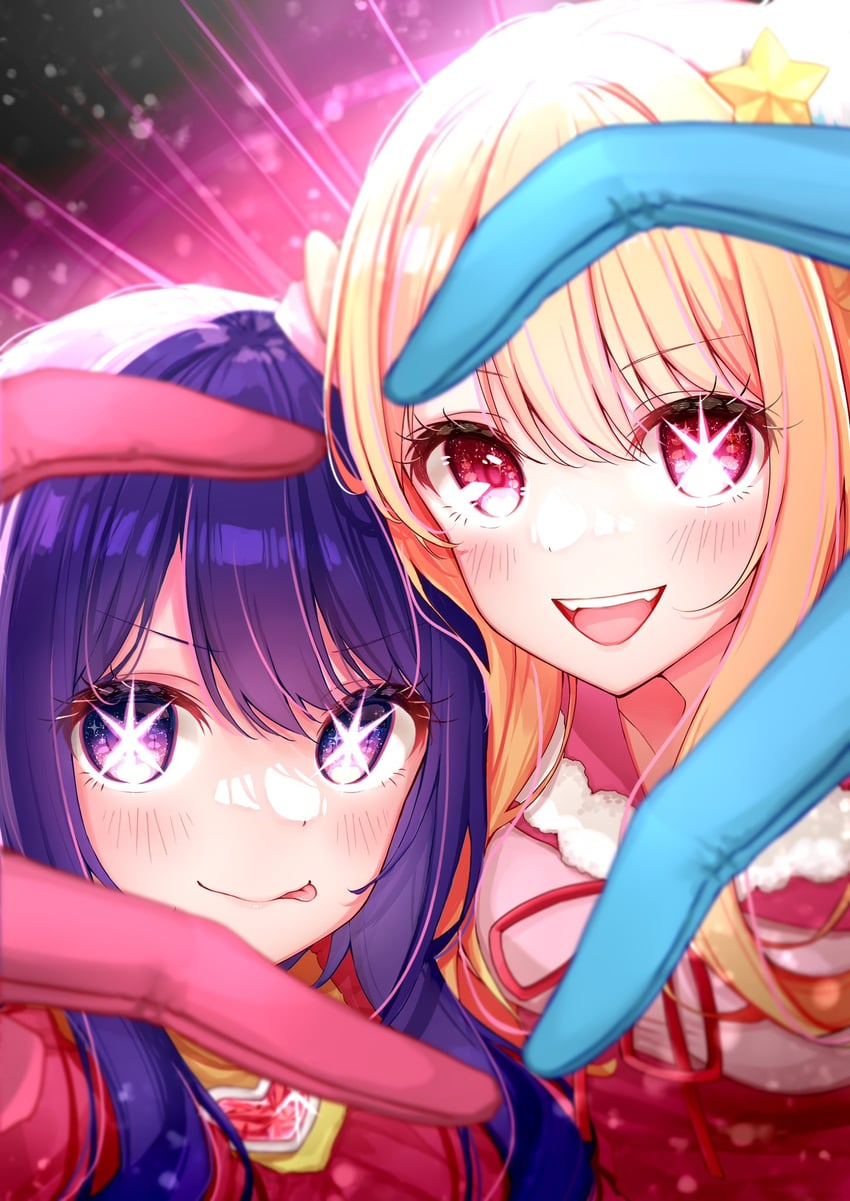 hoshino ai and hoshino ruby (oshi no ko) drawn by mikujin_(mikuzin24)