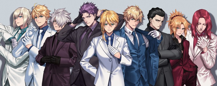 artoria pendragon, mordred, arthur pendragon, gawain, lancelot, and 4 more (fate and 4 more) drawn by sora_yoshitake_yuda