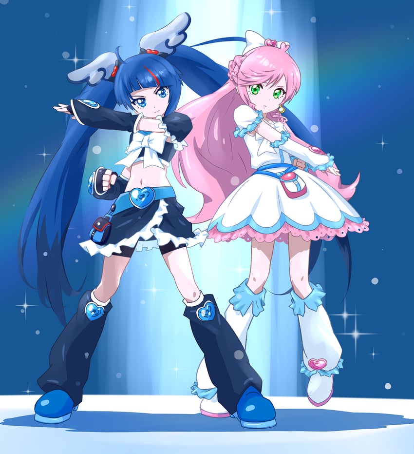 sora harewataru, nijigaoka mashiro, cure sky, cure black, cure white, and 2 more (precure and 2 more) drawn by 32zzz