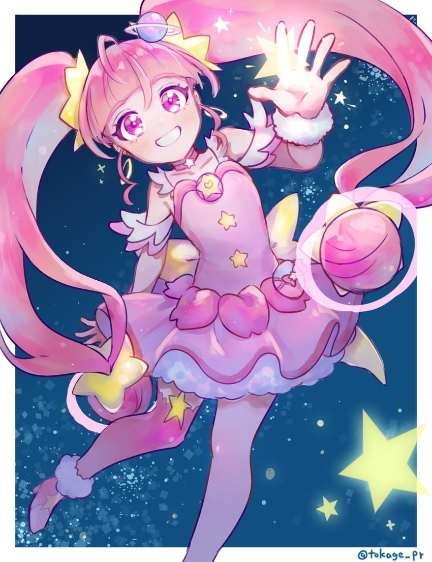 hoshina hikaru and cure star (precure and 1 more) drawn by tokage_(pr)