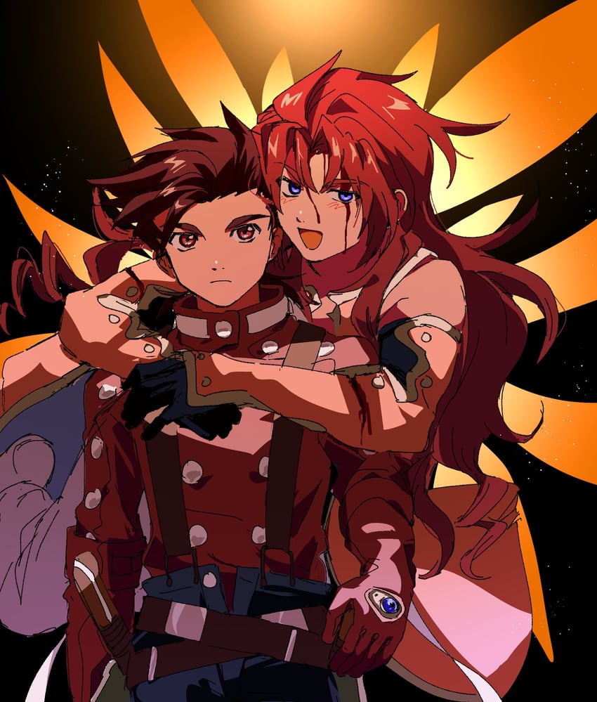 lloyd irving and zelos wilder (tales of and 1 more) drawn by aemono_(lemolemo_lmn)