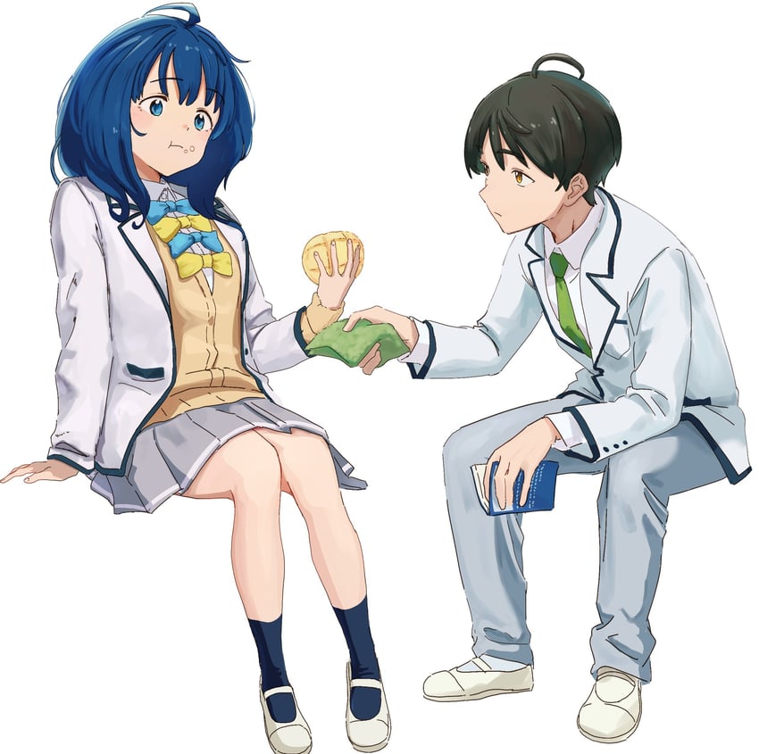 yanami anna and nukumizu kazuhiko (make heroine ga oo sugiru!) drawn by 200-ko_no_chikara