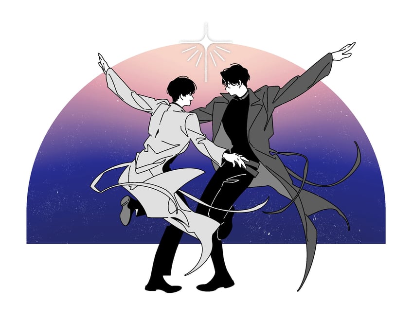 kim dokja and yoo joonghyuk (omniscient reader's viewpoint and 1 more) drawn by benkdjjituibot