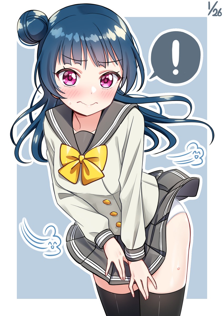 tsushima yoshiko (love live! and 1 more) drawn by deadnooodles