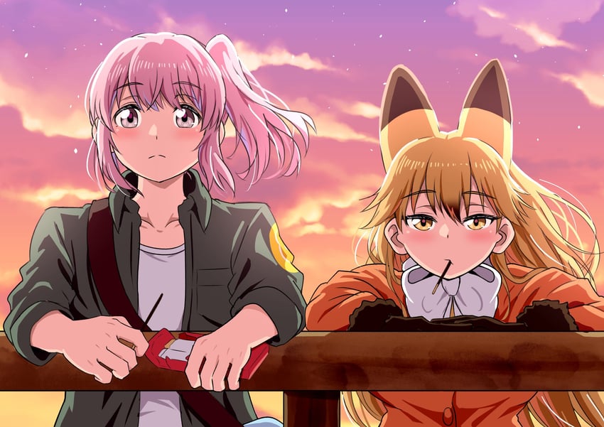 ezo red fox and nana (kemono friends) drawn by mamiyama