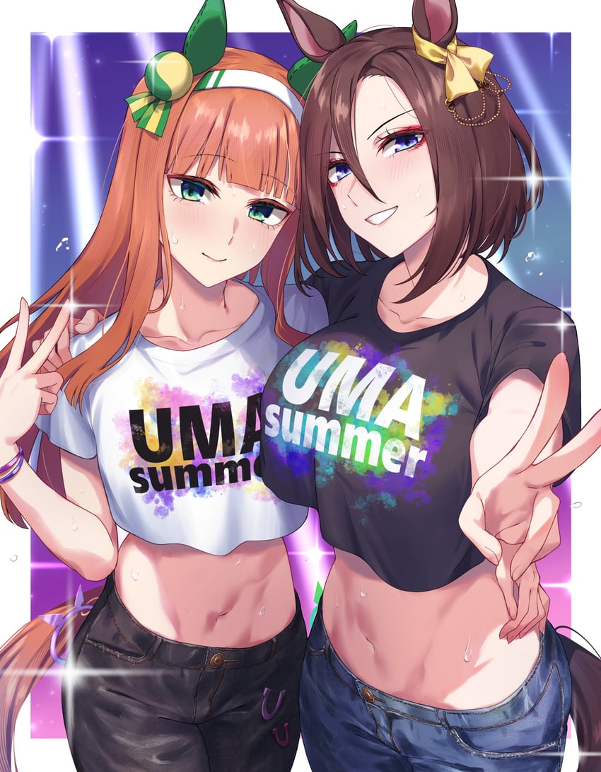 silence suzuka and air groove (umamusume) drawn by sugamo_(rainysnowy108)