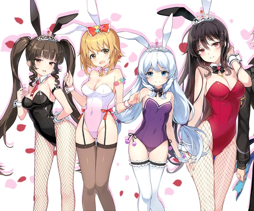 stella unibell, iris yuma, haru estia, and lily bloomerchen (soulworker) drawn by chamchami