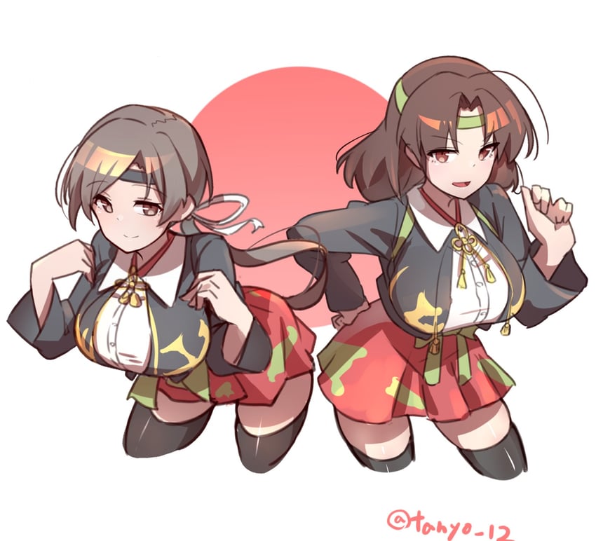 chitose, chiyoda, chitose kai ni, and chiyoda kai ni (kantai collection) drawn by tanyou