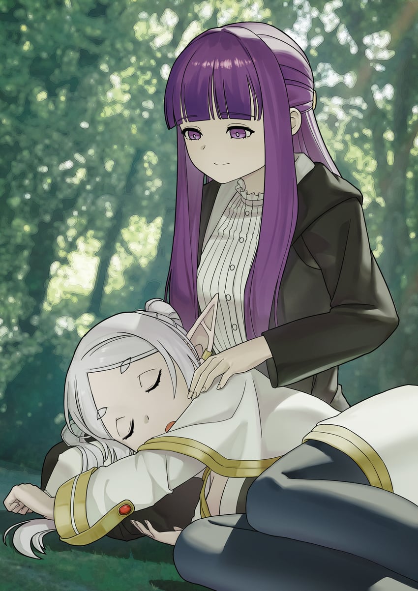 frieren and fern (sousou no frieren) drawn by an_yb