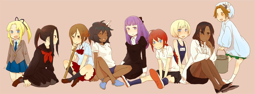 monk, sovereign, phalanx, shogun, phalanx 2, and 10 more (sekaiju no meikyuu and 1 more) drawn by hoshigaki_(kyuukp)