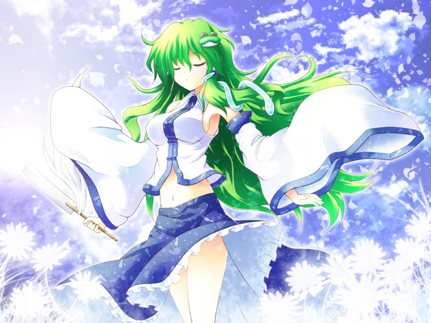 kochiya sanae (touhou) drawn by osashin_(osada)