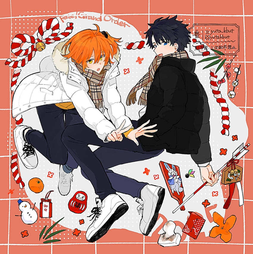 fujimaru ritsuka and fou (fate and 1 more) drawn by yuta_kbut
