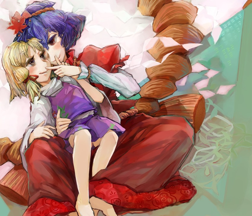 moriya suwako and yasaka kanako (touhou) drawn by shime_mura