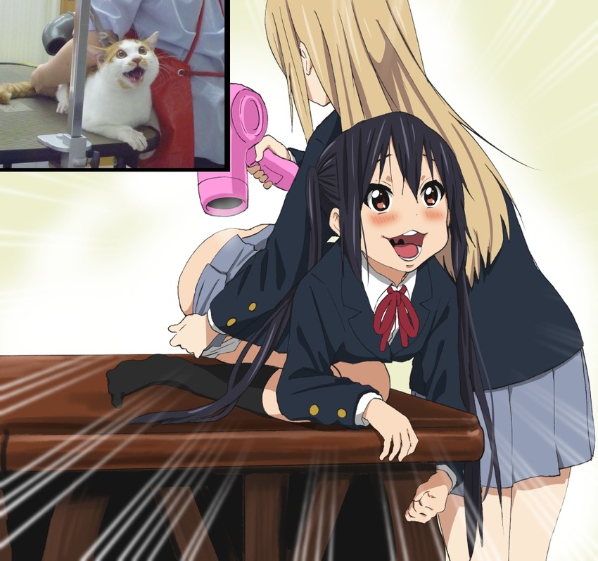 nakano azusa, kotobuki tsumugi, and sora (k-on!) drawn by watanore