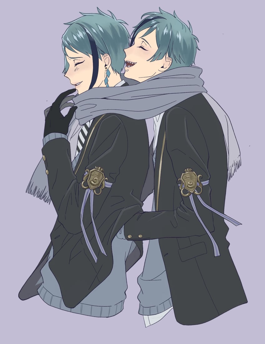 floyd leech and jade leech (twisted wonderland) drawn by ukichan12011