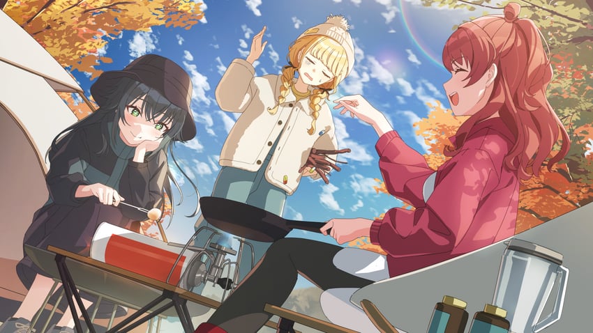 fujita kotone, hanami saki, and tsukimura temari (idolmaster and 1 more) drawn by misuzu0342