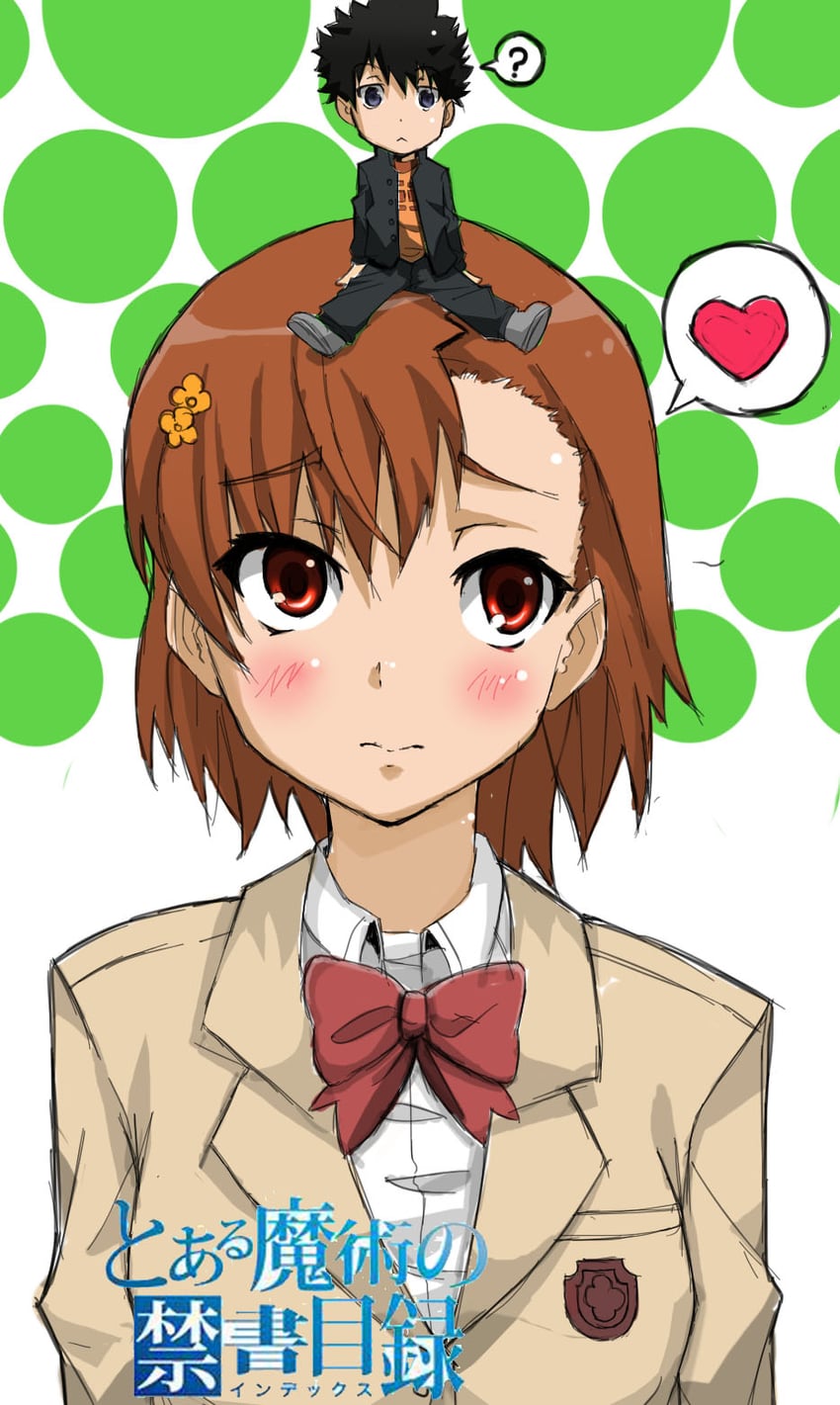 misaka mikoto and kamijou touma (toaru majutsu no index) drawn by julioalqae