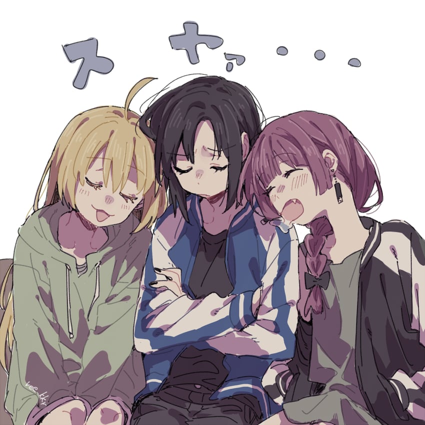hiroi kikuri, iwashita shima, and shimizu eliza (bocchi the rock!) drawn by ree_(re-19)