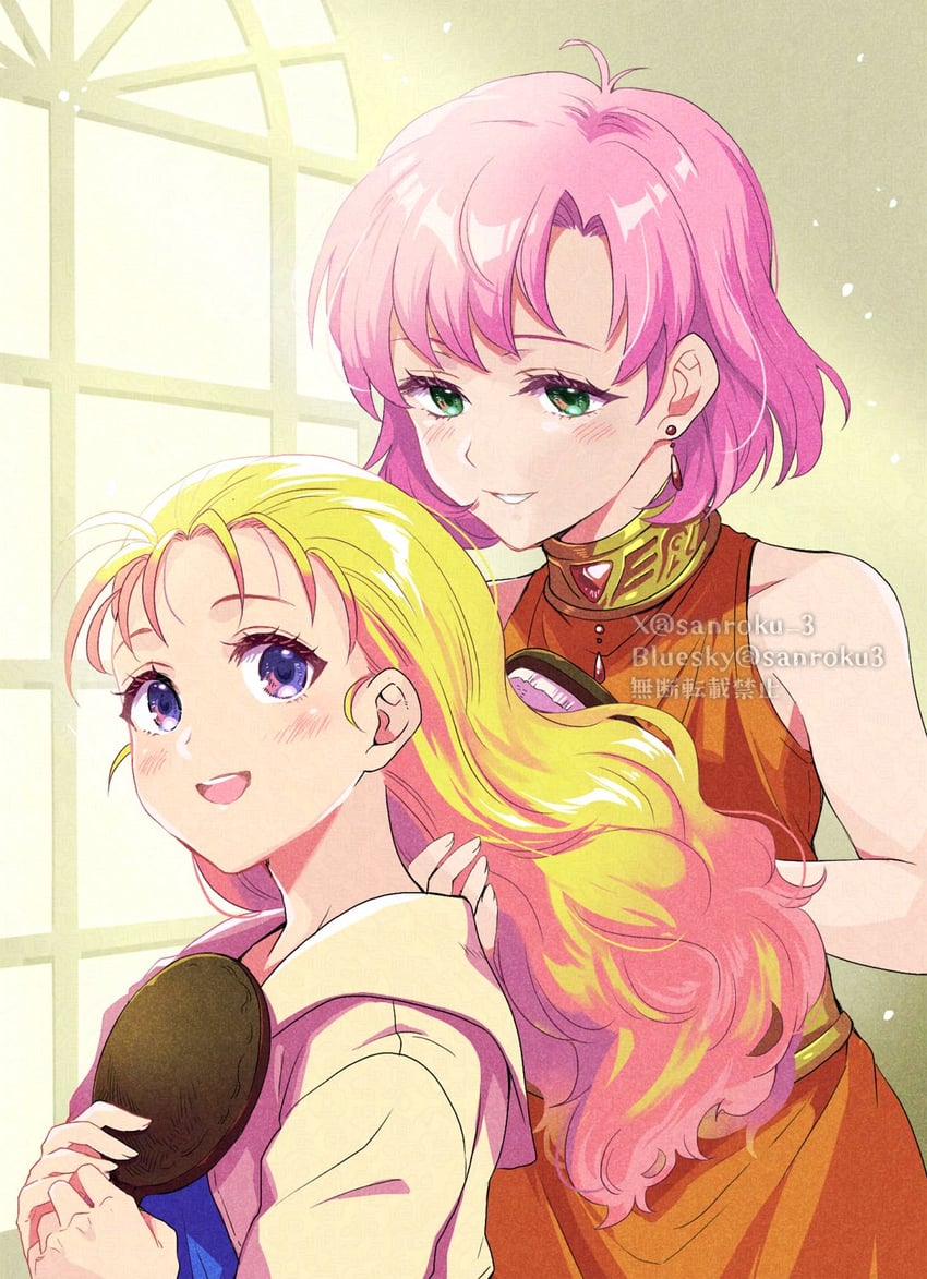 lenna charlotte tycoon and krile mayer baldesion (final fantasy and 1 more) drawn by sanroku_3