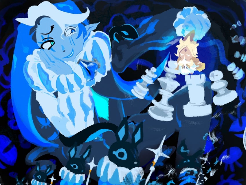 shadow milk cookie and pure vanilla cookie (cookie run and 1 more) drawn by jaychansmilk