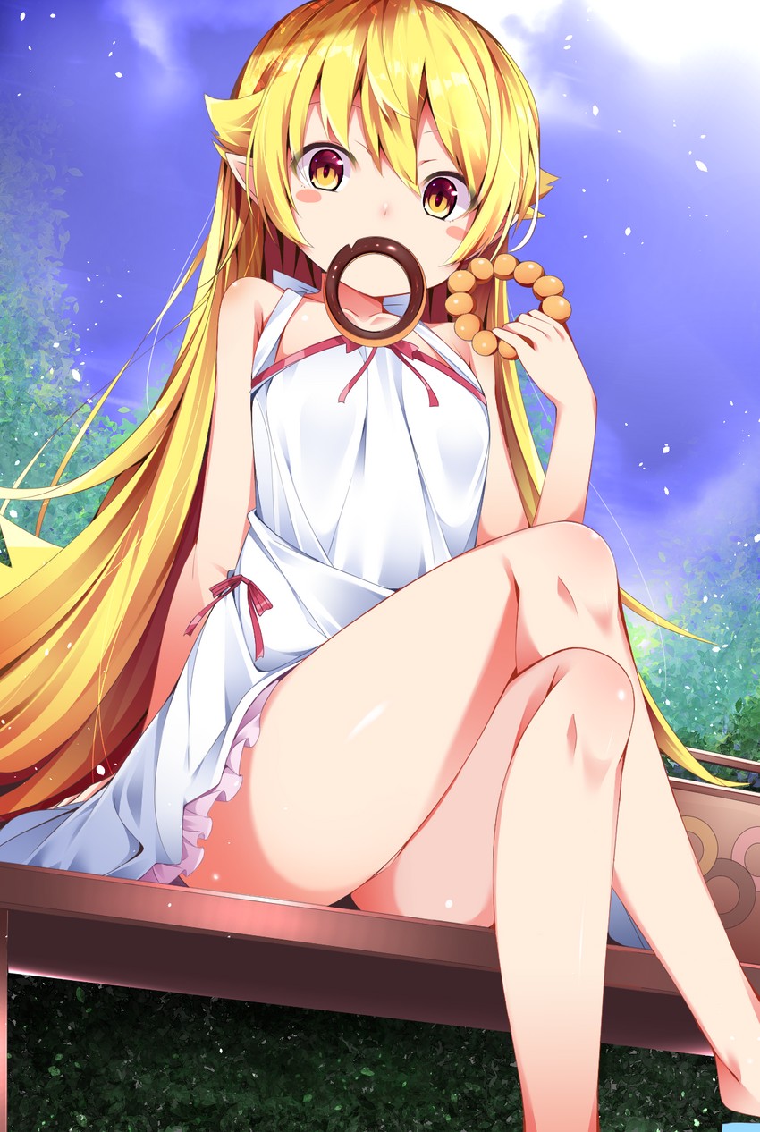 oshino shinobu (monogatari and 1 more) drawn by buta_(uhoiiotoko)