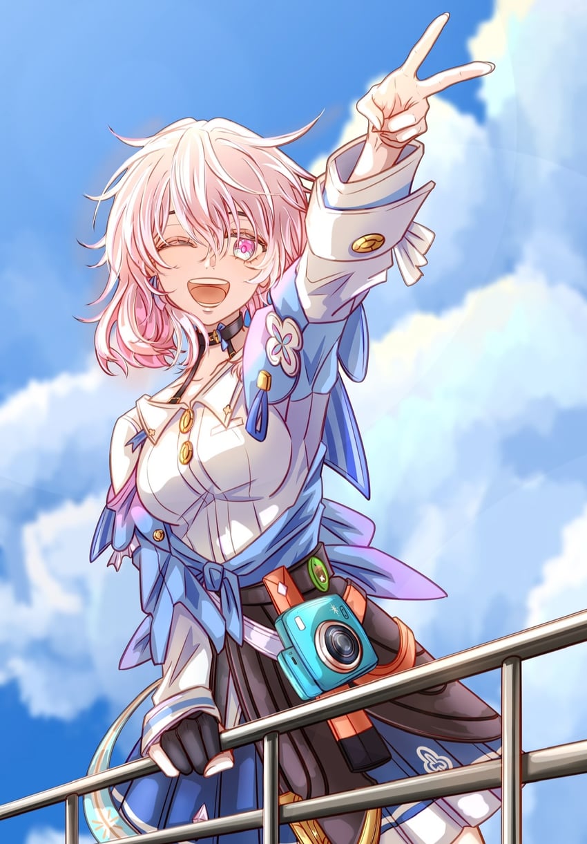 march 7th (honkai and 1 more) drawn by heidianzashipu